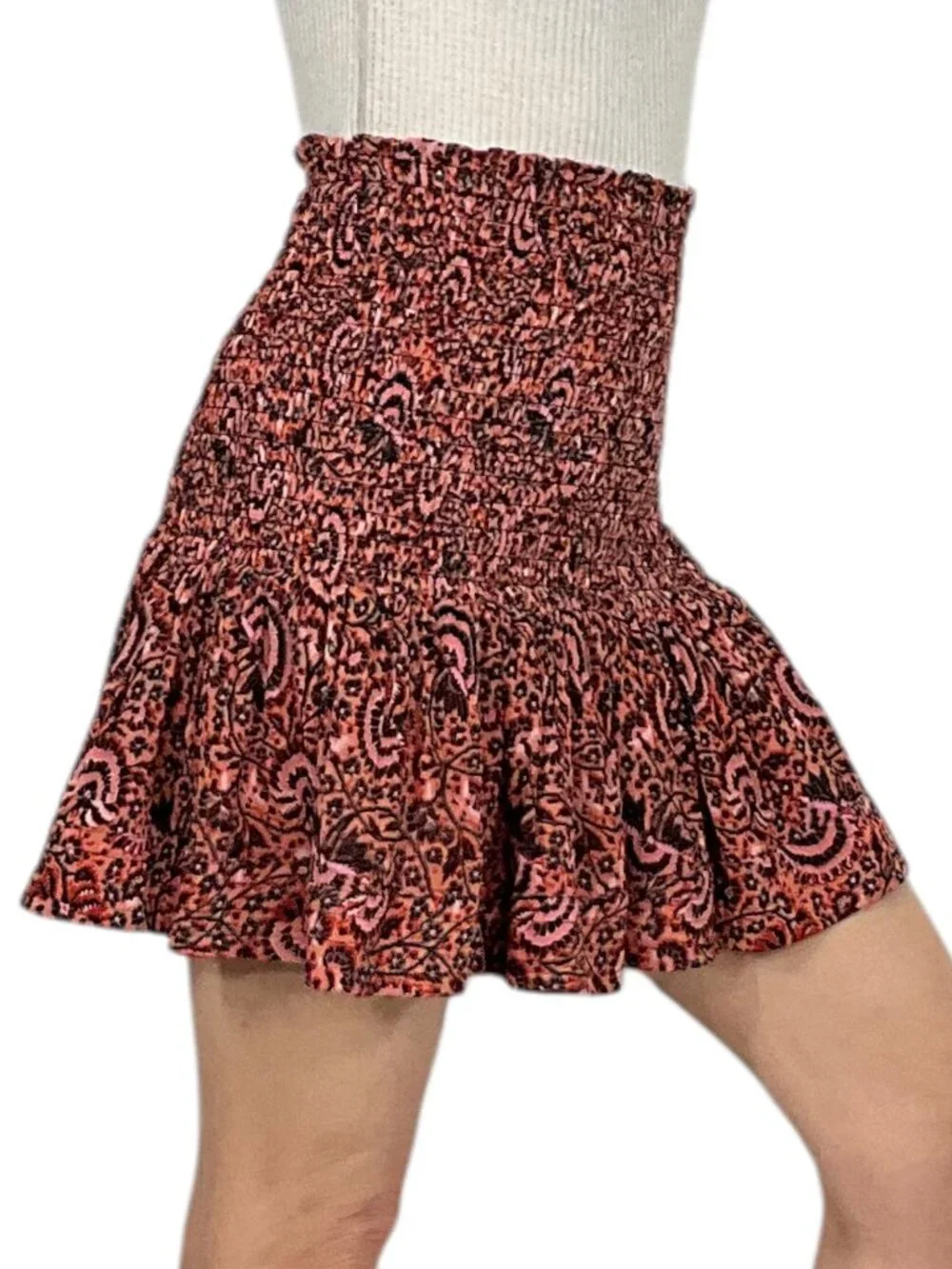 A.L.C. Kade Silk Mini Skirt 6 Multicolor Floral Fall Fashion